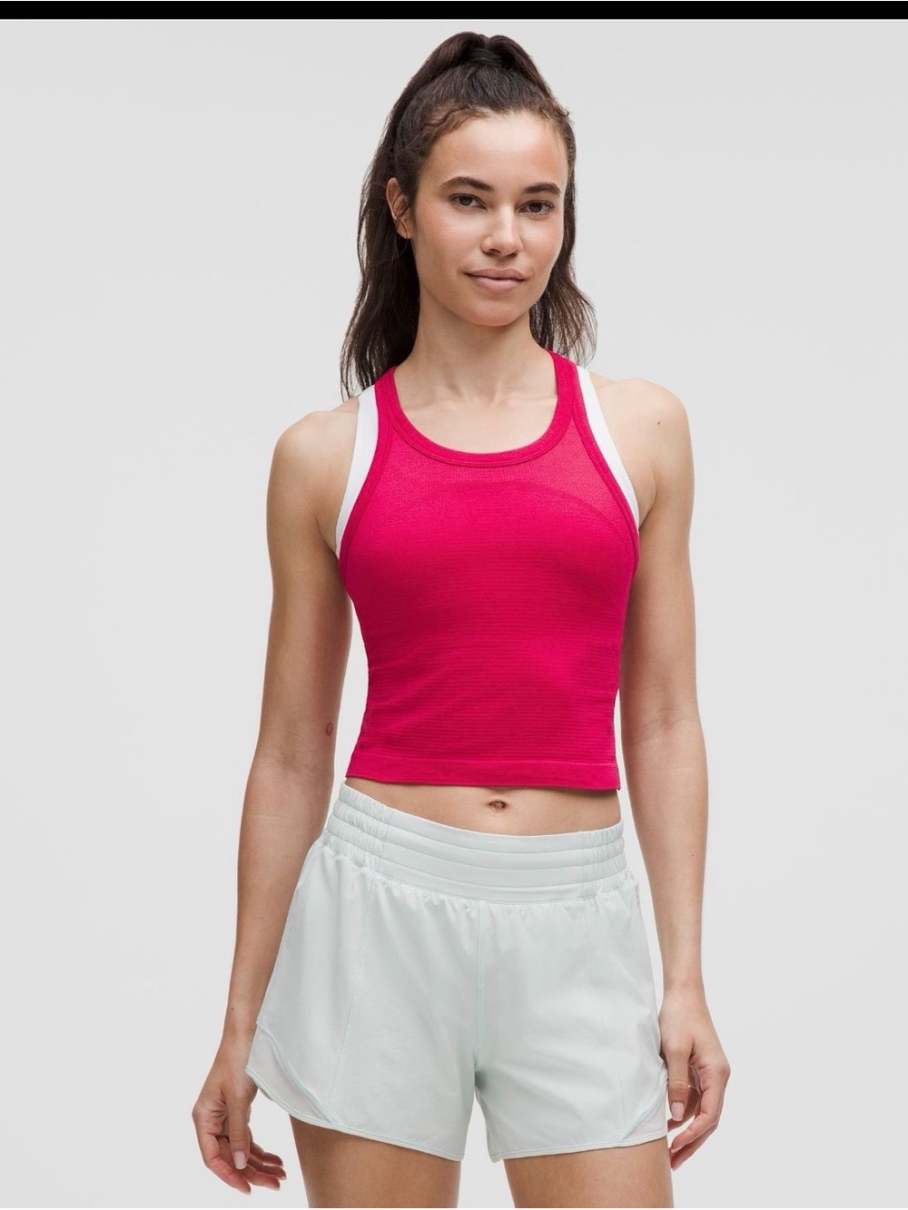 lululemon pink cropped swiftly